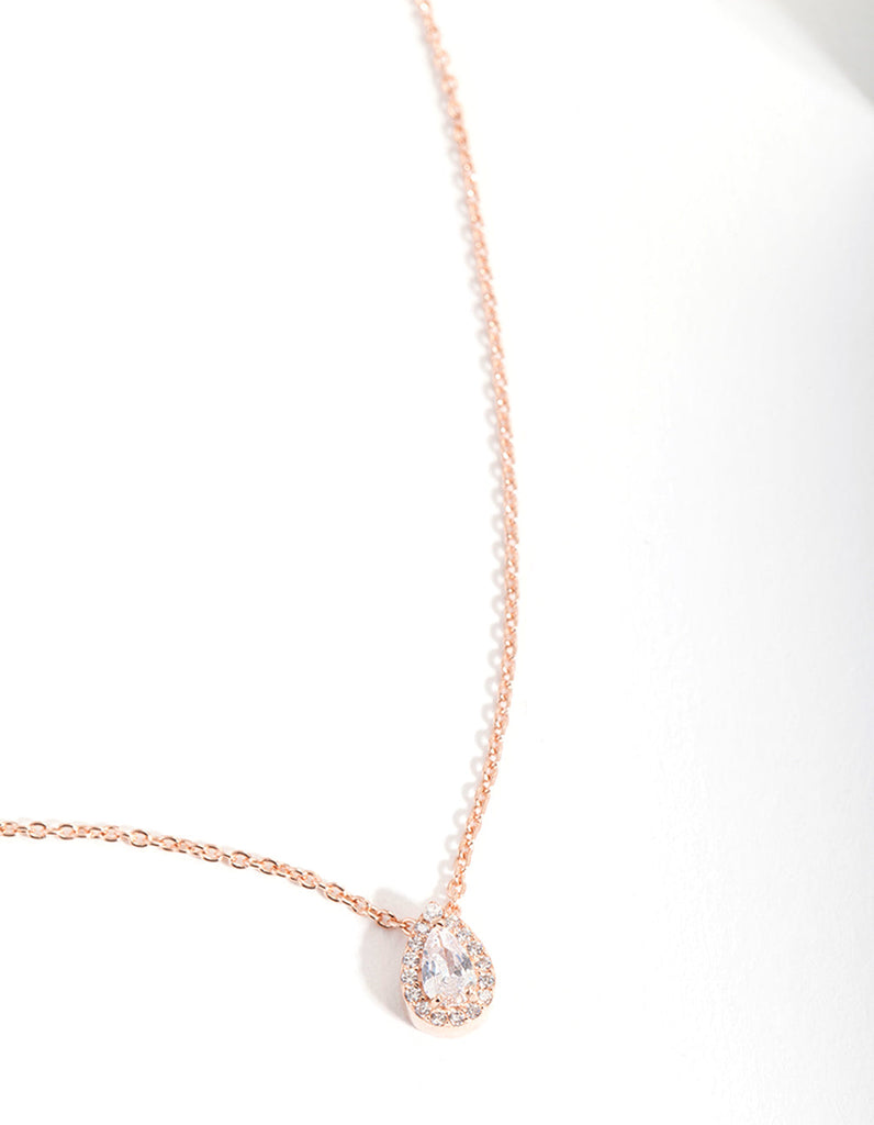 Lovisa Rose Gold Tone Swarovski Crystal Halo Necklace – Willowlicious