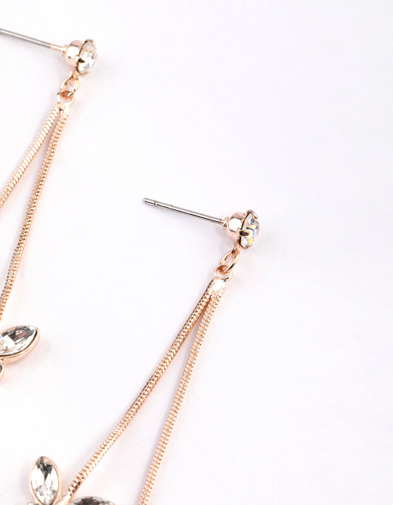 Long drop earrings sales rose gold