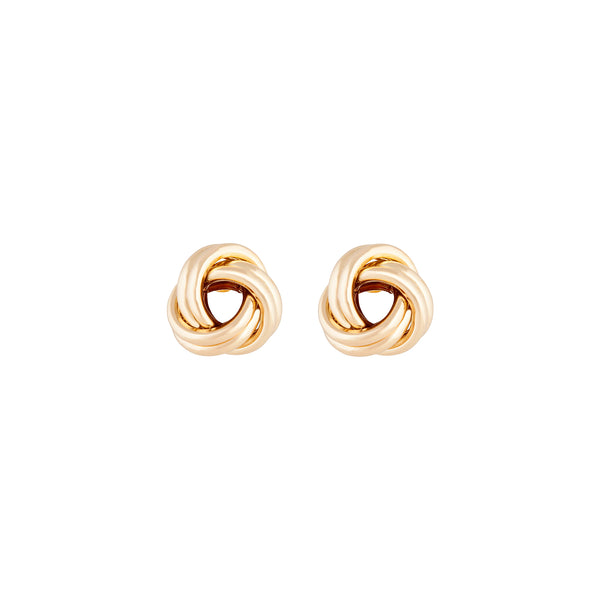 Gold Small Knot Stud Earrings