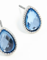 Blue Teardrop Stud Earrings - link has visual effect only