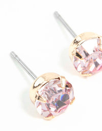 Pink Claw Diamante Stud Earrings - link has visual effect only