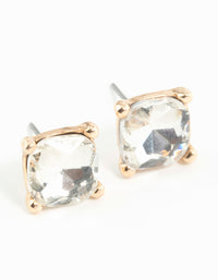 Square Diamante Set Stud Earrings - link has visual effect only