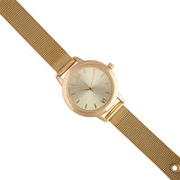 Gold Mesh Strap Watch - link has visual effect only