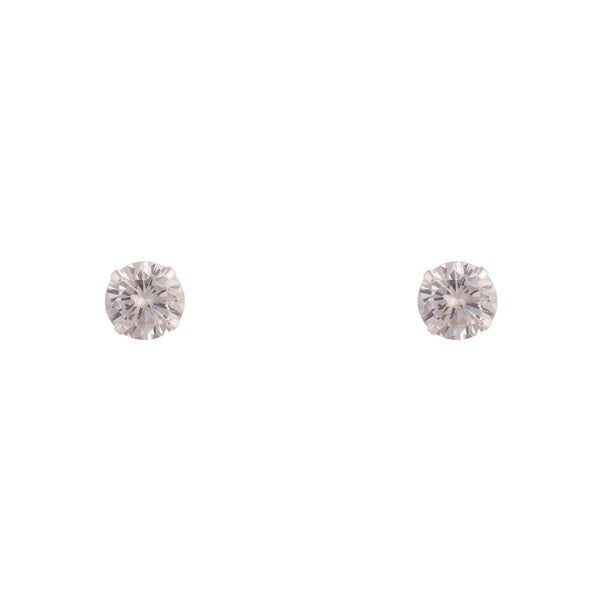 Cubic Zirconia Sterling Silver 3 Carat Earrings