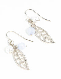 Silver Leaf Drop Earrings - link has visual effect only