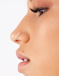 Silver Faux Hoop Body Jewellery - link has visual effect only