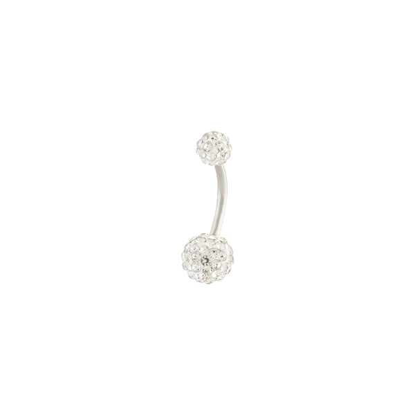 Surgical Steel Pave Diamante Belly Bar