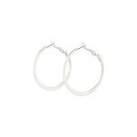 Silver Flat Bottom Hoop Earrings - link has visual effect only