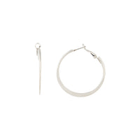 Silver Flat Bottom Hoop Earrings - link has visual effect only