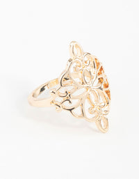 Gold Filigree Ring - link has visual effect only