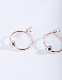 Rose Gold Mini Ball Hoop Earrings - link has visual effect only