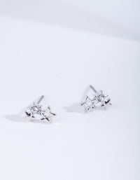 Rhodium Mini Star Cluster Stud Earrings - link has visual effect only