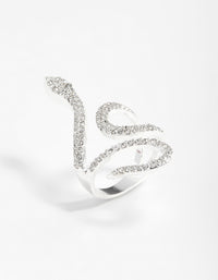 Diamante Swirl Snake Ring - link has visual effect only