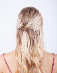 Pearl & Diamante Bun Slide Pack - link has visual effect only