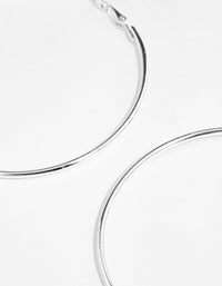 Silver Classic Medium Hoop Earrings - link has visual effect only