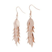 Rose Gold Layered Leaves Earrings - link has visual effect only