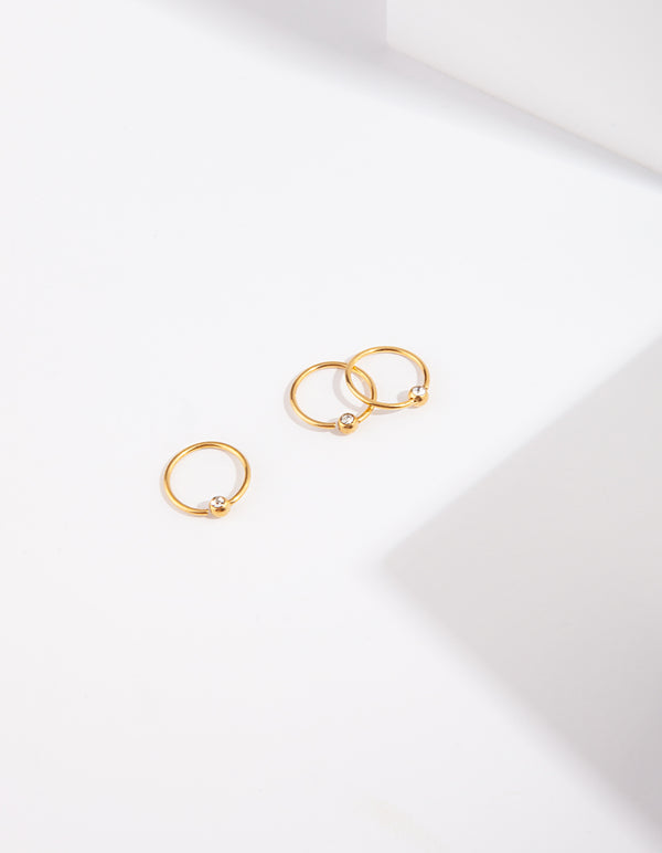 Gold Ball Hoop Body Jewellery