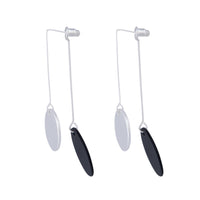 Black Coated Disc Pendulum Earrings - link has visual effect only