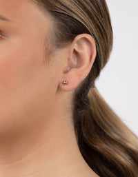 Gold Plated Sterling Silver Mini Studs & Hoop Earring Pack - link has visual effect only