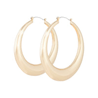 Gold Curve Hoop Earrings - link has visual effect only