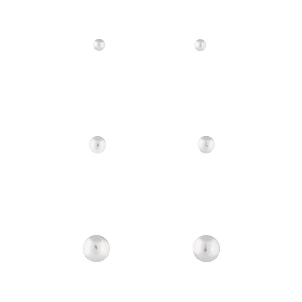 Sterling Silver Graduated Stud Pack