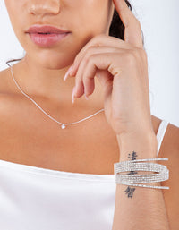 Silver Overlap Cup Chain Cup Bracelet - link has visual effect only