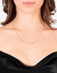 Gold Snake Chain Classic Necklace - link has visual effect only