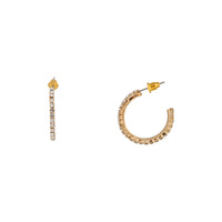 Gold Diamante Small Hoop Earrings - link has visual effect only