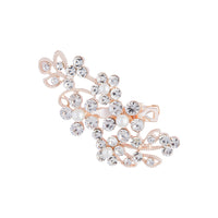 Rose Gold Floral Crystal Pearl Hair Clip - link has visual effect only