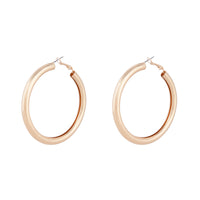 Polished Gold Tube Hoop Earrings - link has visual effect only