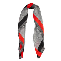 Black White Check Red Stripe Bandana Hair Scarf - link has visual effect only