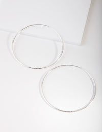 Sterling Silver Hammered Hoop Earrings - link has visual effect only