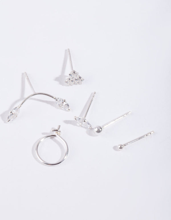 Sterling Silver Stud Earring Pack