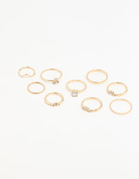 Gold Fine Moonstone Ring Pack - link has visual effect only