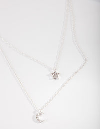 Silver Starry Night Layered Necklace - link has visual effect only