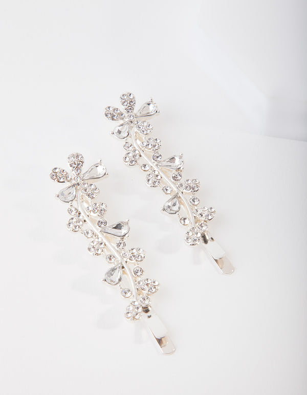 Silver Floral Laurel Clip Pack