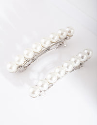 Silver Pearl Barrette Pack - link has visual effect only