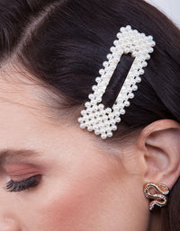 Pearl Rectangle Hair Clip - link has visual effect only