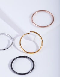 Mixed Metal Classic Nose Ring Pack - link has visual effect only