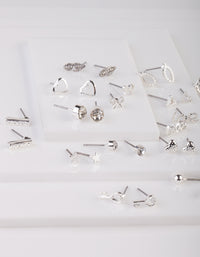 Silver Hearts & Stars Earring 20 Pack - link has visual effect only