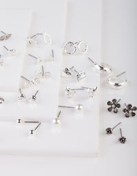 Silver Hearts & Stars Earring 20 Pack - link has visual effect only