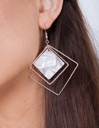 Rose Gold Irredescent Earrings - link has visual effect only