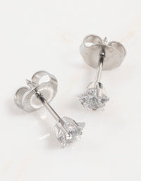 Surgical Steel Star Cubic Zirconia Piercing Stud 5mm - link has visual effect only