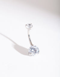 Titanium Classic Diamante Belly Bar - link has visual effect only