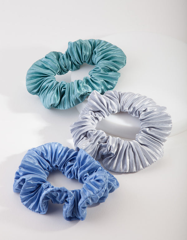 Blue Tones Pleated Scrunchie Pack