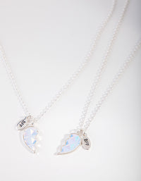 Kids Silver Heart BFF Necklace - link has visual effect only