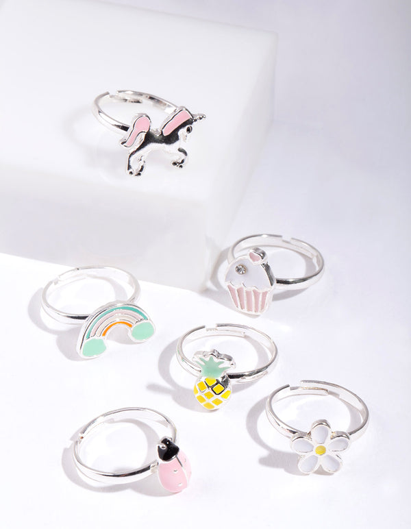 Kids Unicorn Ring 6-Pack