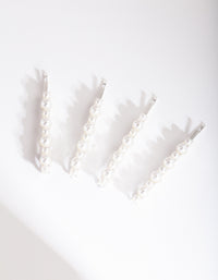 Silver Pearl Bobby Pins - link has visual effect only