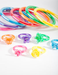 Kids Multi Bracelet Ring Set - link has visual effect only