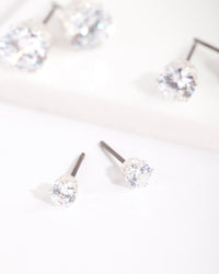 Cubic Zirconia Round Stud Earring Pack - link has visual effect only